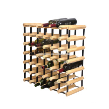 2019 Minghou factory sale Wood and metal wine bottle storage holder racks